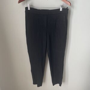 Aritzia Babaton Trouser Pants Womens Size 6‎ Black Pleated Tapered Ankle Pull On